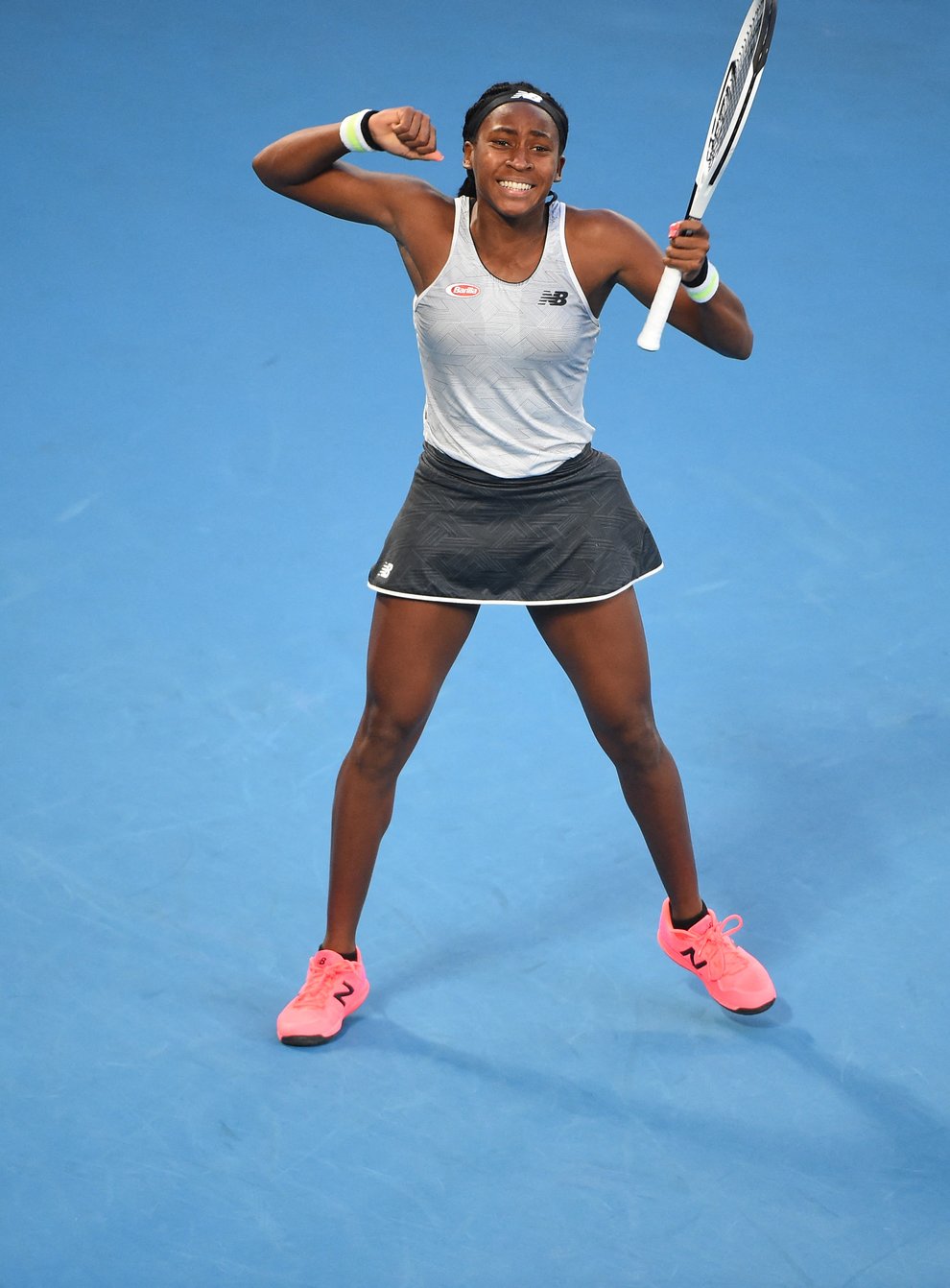 Gauff celebrates on her way to the fourth round at the Australian Open 2020 (PA Images)