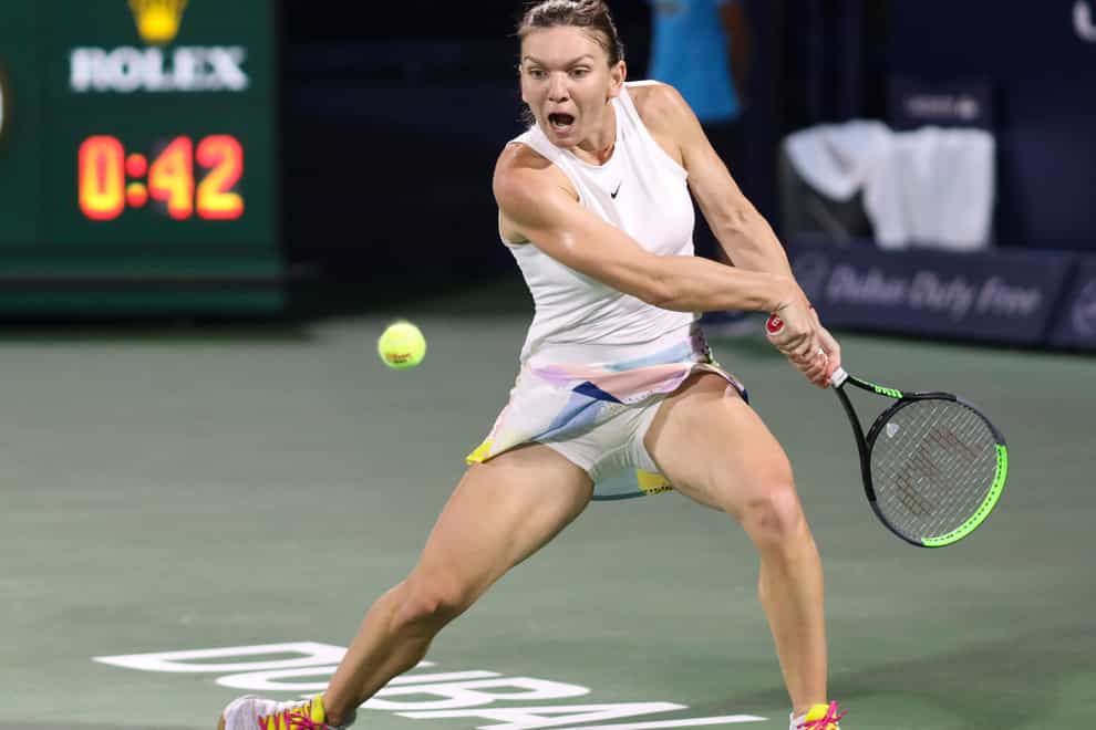 Halep sustained the injury in Dubai (PA Images)