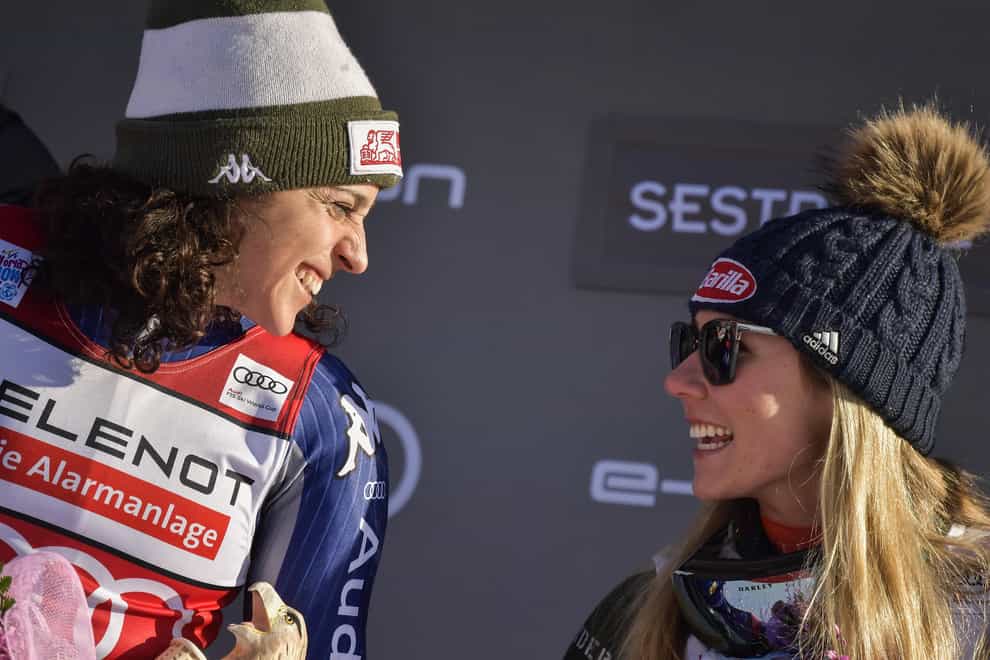 Brignone (left) and Shiffrin are close friends as well as fierce rivals (PA Images)