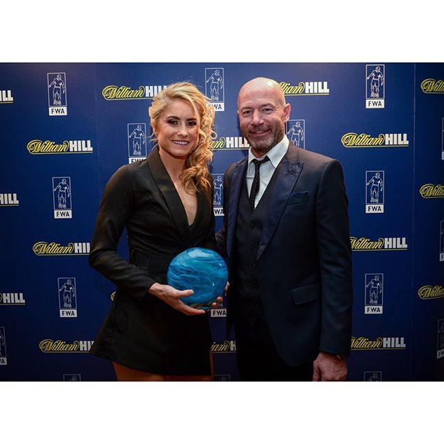 Steph Houghton with legend of the North East Alan Shearer (Instagram: Steph Houghton)