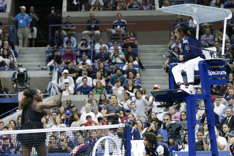 Williams argued with the umpire in the 2018 US Open final (PA Images)