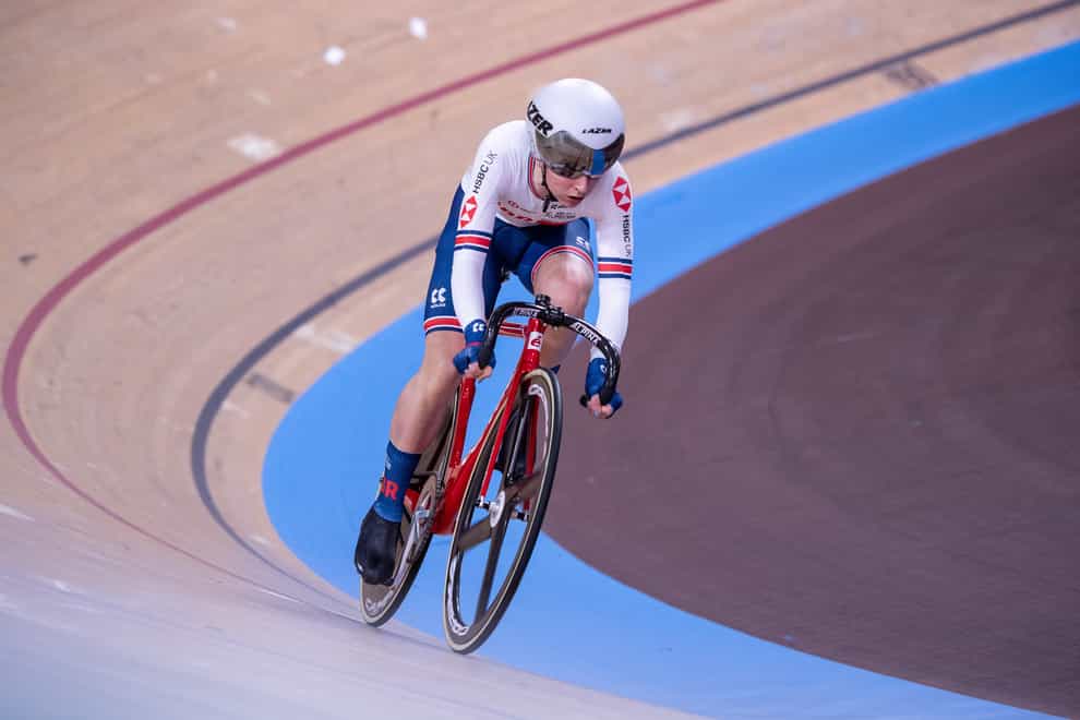 Kenny crashed in the first race of the omnium (PA Images)