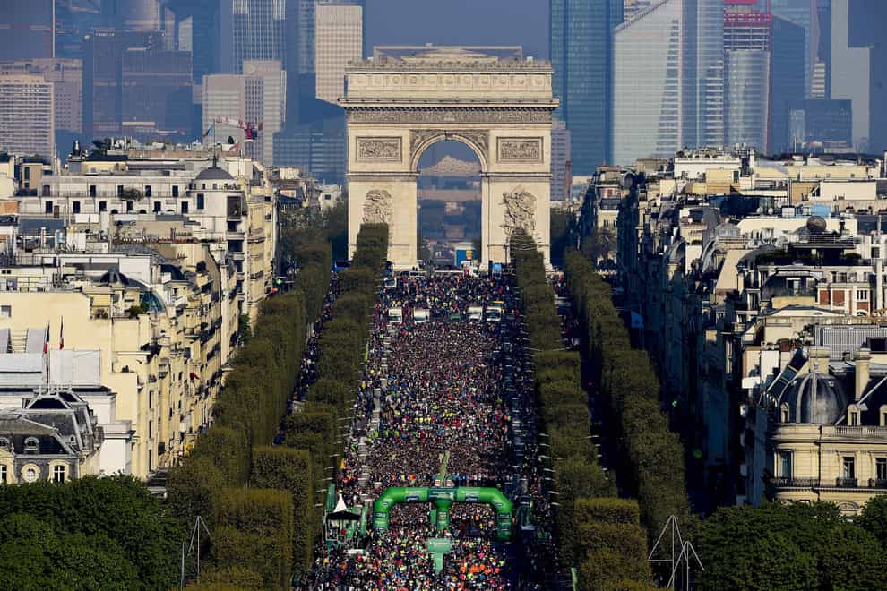 Over 65,000 runners were entered for the Paris Marathon (PA Images)