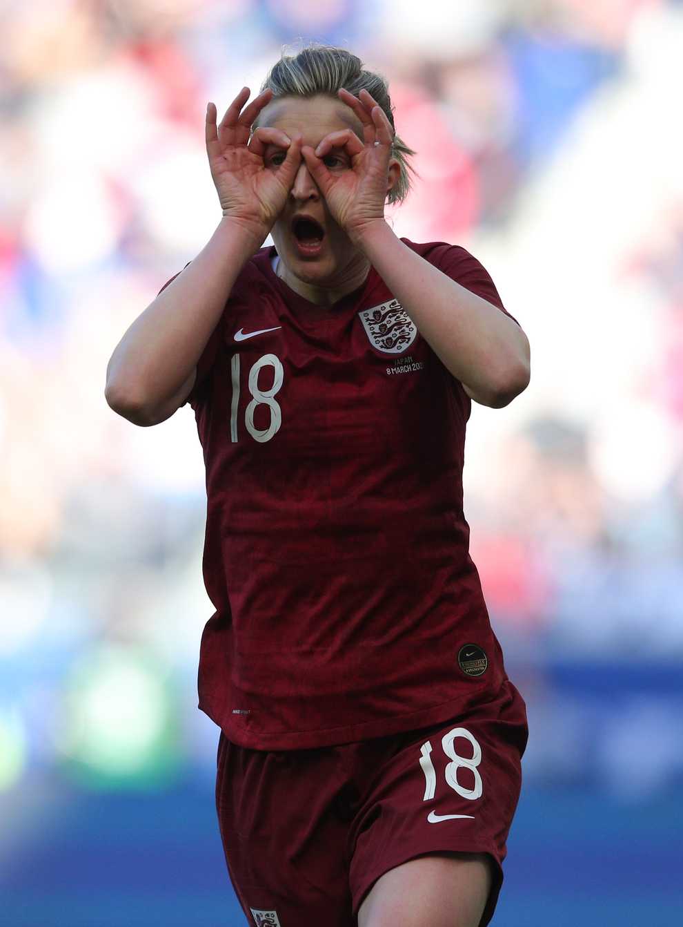 White celebrated with her trademark celebration after snatching victory for the Lionesses (PA Images)