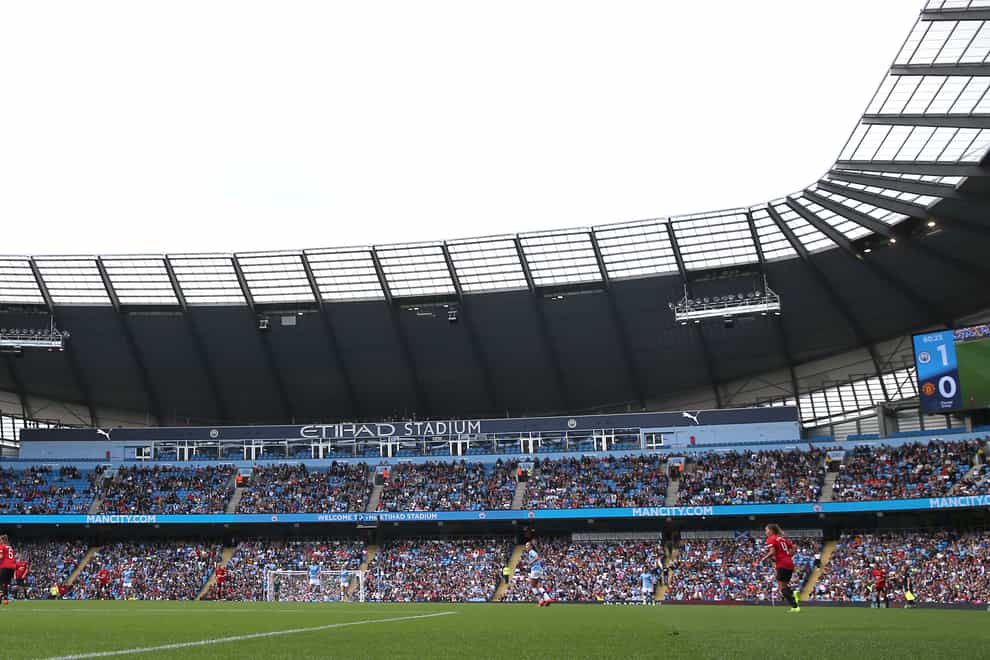 Over 30,000 fans attended the Etihad Stadium when Manchester City played United in September (PA Images)