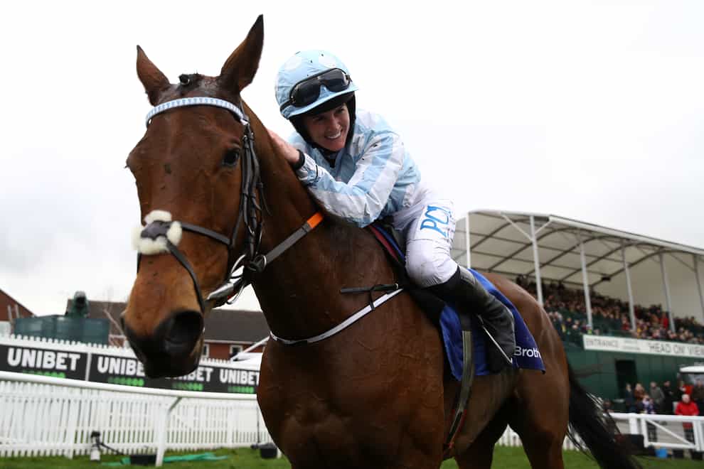 Rachael Blackmore on board Honeysuckle after their thrilling performance in the Mares' Hurdle (PA Images) 
