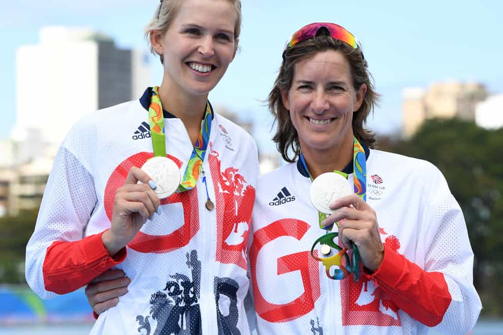Victoria Thornley (left) alongside Katherine Grainger after winning silver at the Rio Olympics four years ago (PA Images)