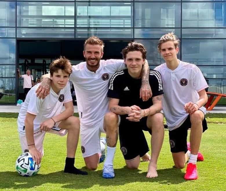 David Beckham, who co-owns Inter Miami, took his family to see the new stadium (Instagram: Victoria Beckham)