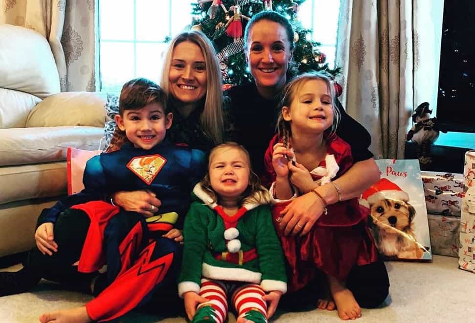 Stoney with wife, Megan, and their three children (Instagram: Casey Stoney)