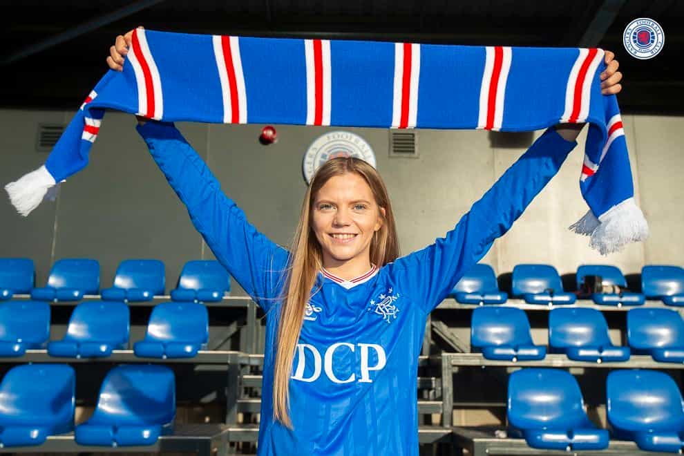 Brogan Hay signed her first professional contract in December 2019 (Twitter: Rangers)