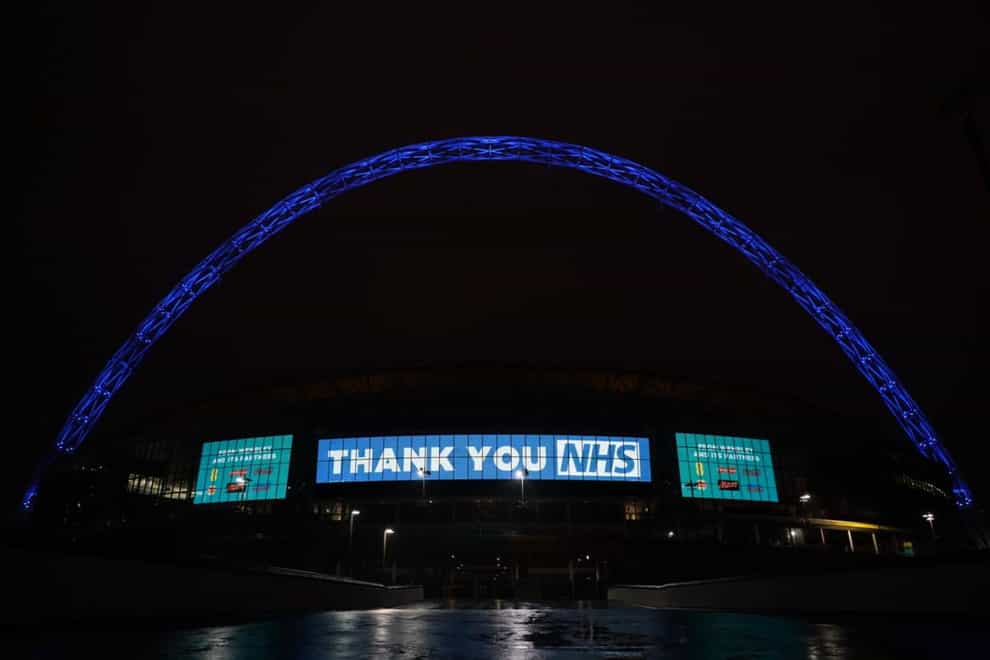 Wembley shows appreciation for NHS staff (Wembley stadium)
