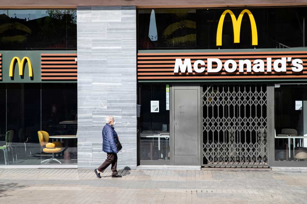 McDonald's will shut the doors of its 1,270 UK restaurants from this evening (PA Images)
