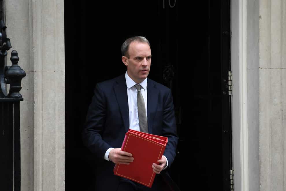 Dominic Raab will step in for the Prime Minister should he fall ill to coronavirus, it has been confirmed  (PA Images)