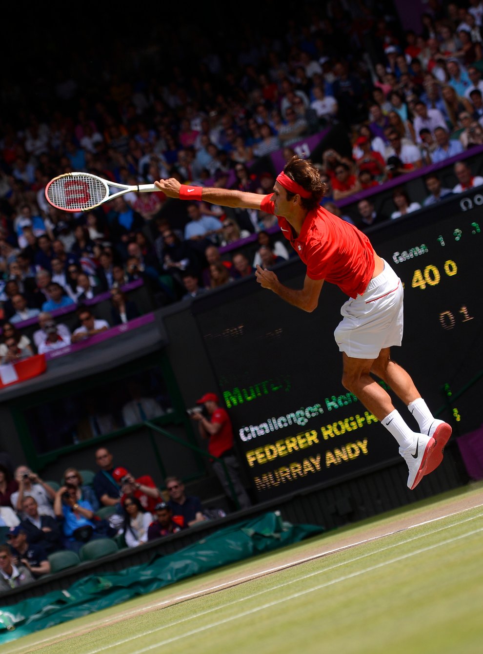 Federer in action for Switzerland at the London 2012 Olympics (PA Images)