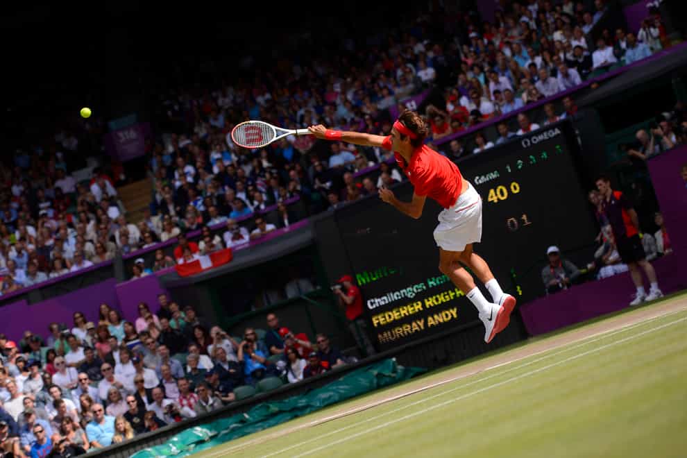 Federer in action for Switzerland at the London 2012 Olympics (PA Images)