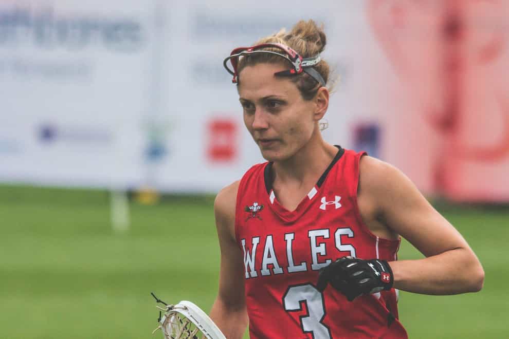 Emma Hawkins has played for Wales since she was 17 and has been a GP for nine years (Twitter: Wales Women Lacrosse)