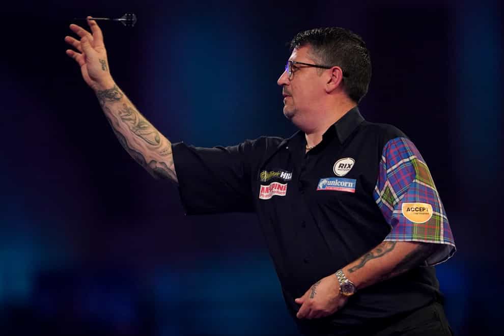 Gary Anderson is disappointed at having to pull out of 'home' darts tournament (PA Images)