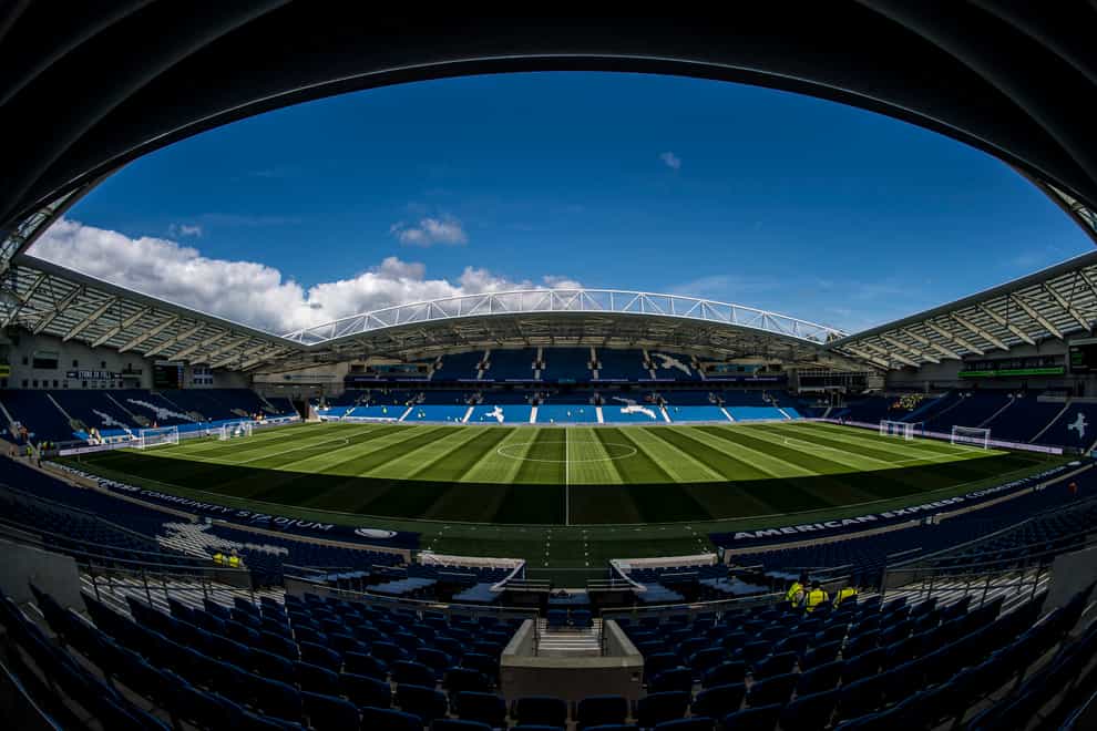 The Amex Stadium has not been in use since Brighton played Crystal Palace on February 29 (PA Images)