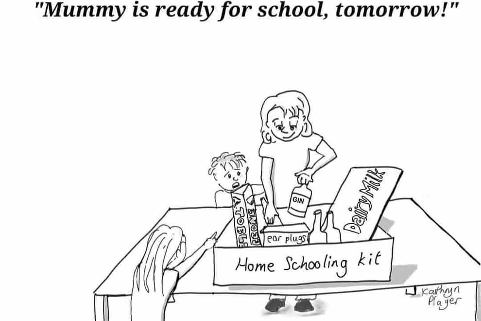 Parents are struggling with homeschooling (Twitter: Mrs Cartoon)