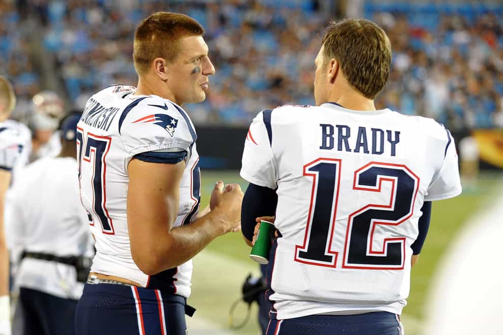 Gronkowski and Brady played for the Patriots together (PA Images)