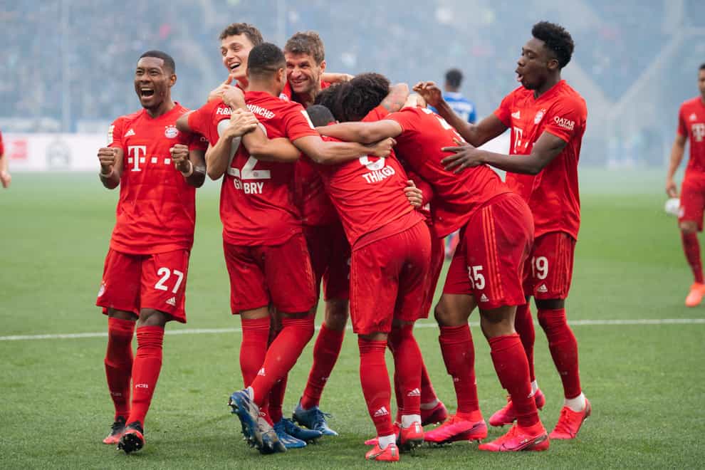 Bayern Munich will resume the Bundesliga season at the top of the table (PA Images)
