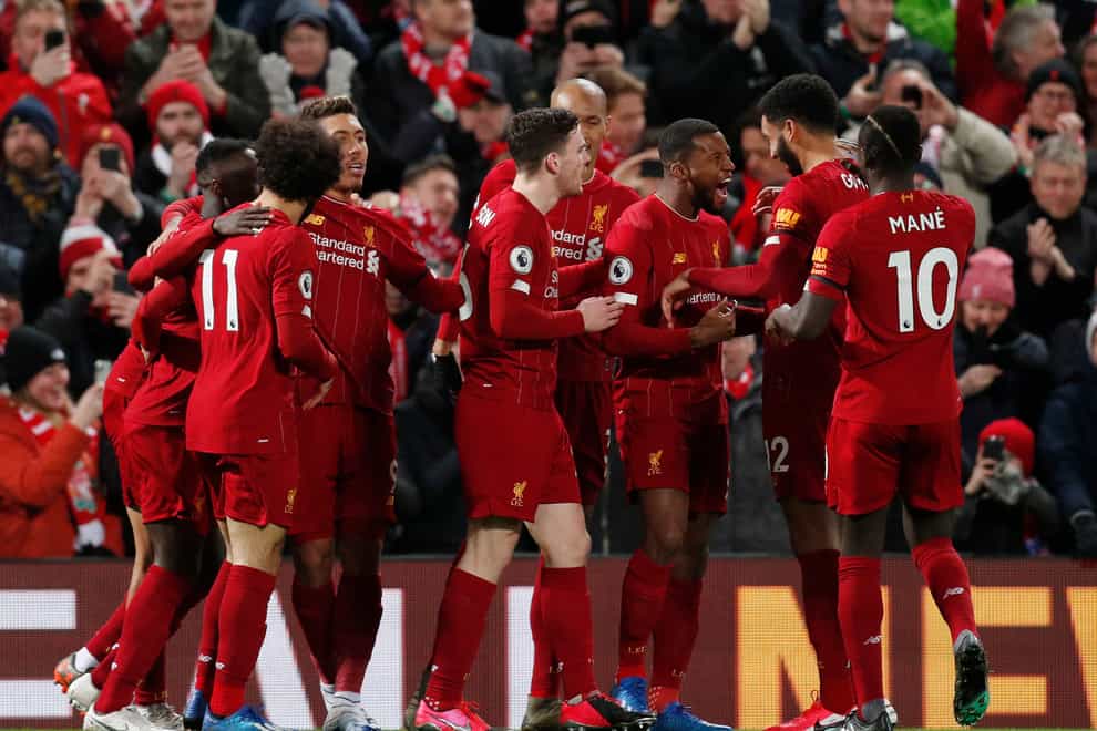 League leaders Liverpool need just two wins to secure the title if and when the season resumes (PA Images)