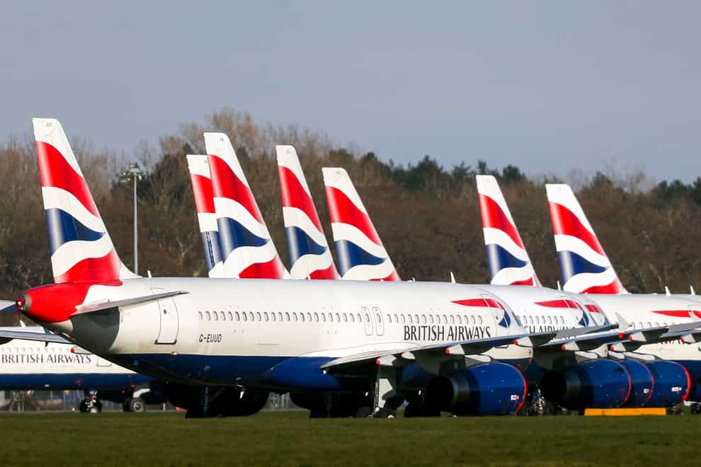 British Airways is set to make up to 12,000 workers redundant, parent company IAG has announced (Steve Parsons/PA)