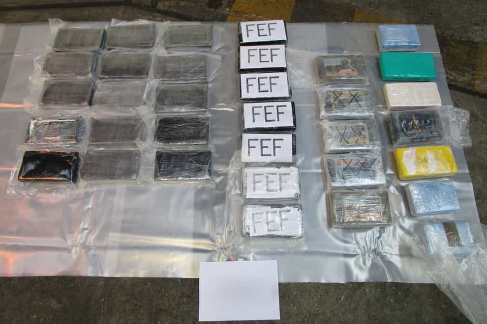 82 kilos of cocaine were found (PA Images)