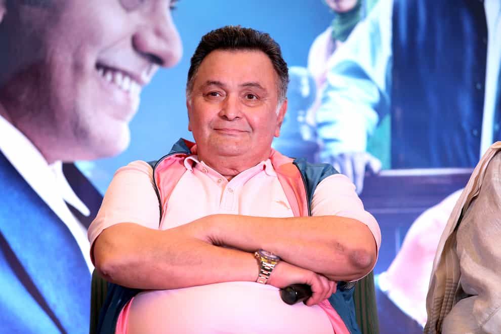Rishi Kapoor, the Bollywood star with more than 90 films to his name, has died (PA Images)