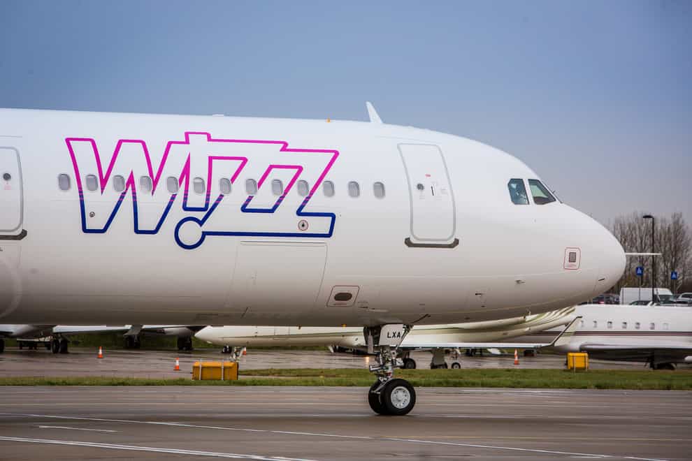 Wizz Air will resume flights from Luton airport on Friday with passengers required to wear face masks (Wizz Air/PA)
