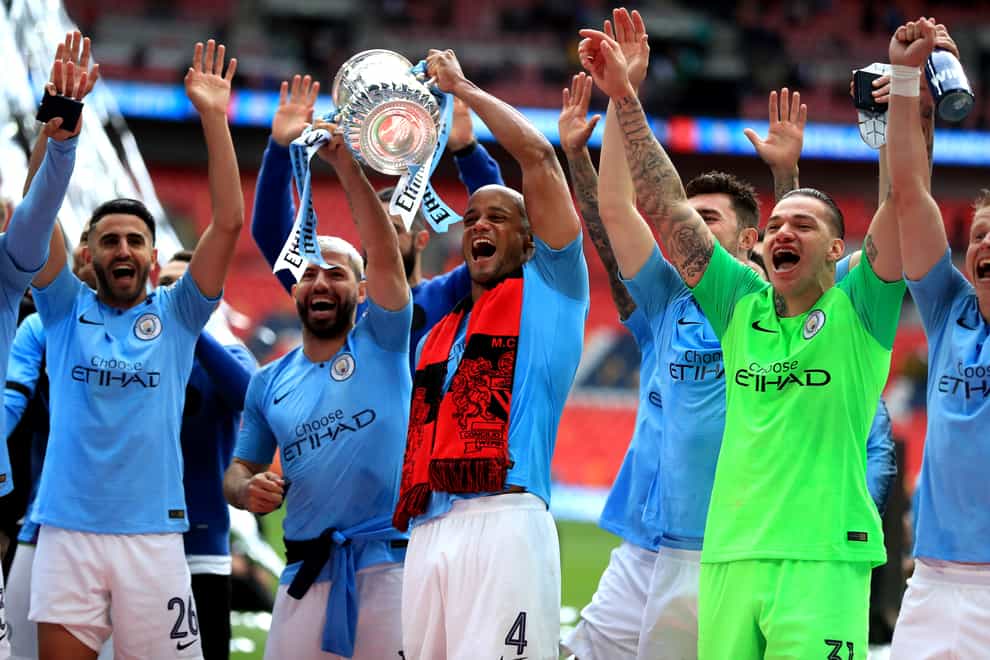 Wembley is a potential venue for the remaining seven games of this season's FA Cup, in which holders Manchester City still have an interest (PA Images)