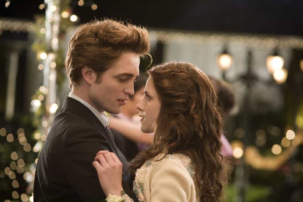 Lovebirds Edward and Bella were played by Robert Pattinson and Kristen Stewart in the film adaptations of the series (PA Images)
