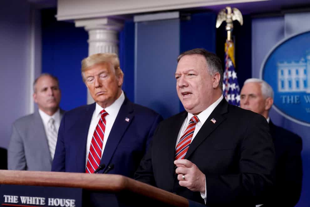 Pompeo and Trump have both said the coronavirus originated in a Wuhan lab (PA Images)