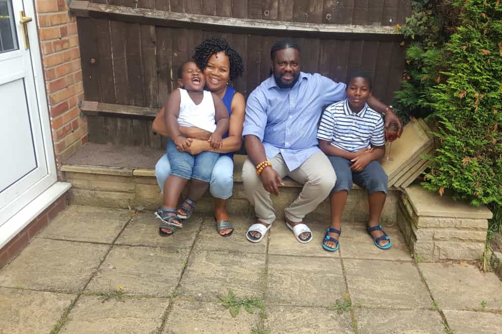 Charles Kwame Tanor with his family