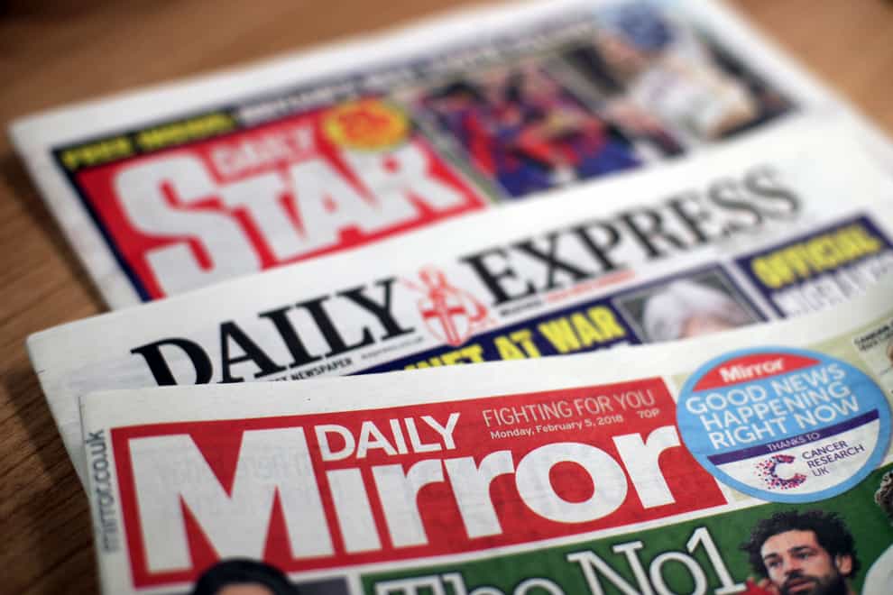 Mirror and Express newspapers