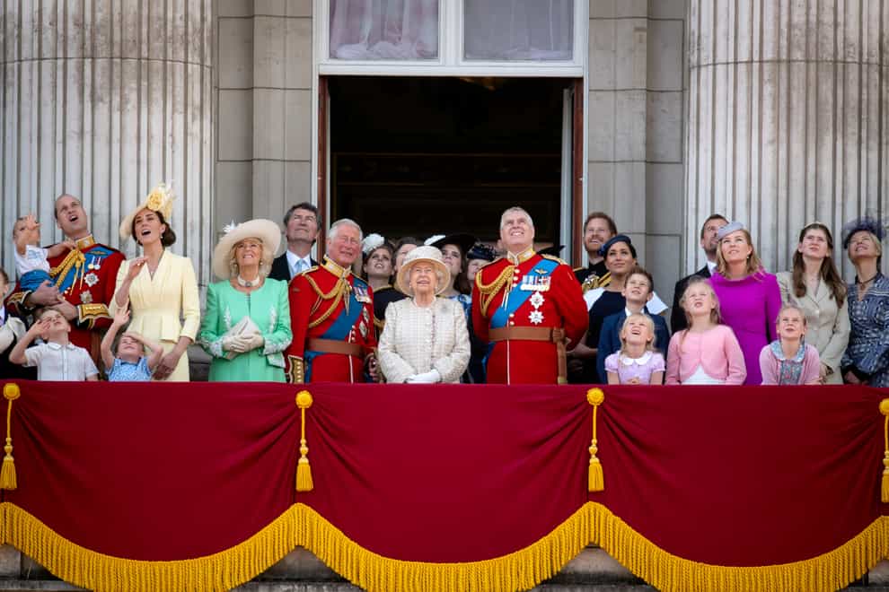 Royal family members on balcony