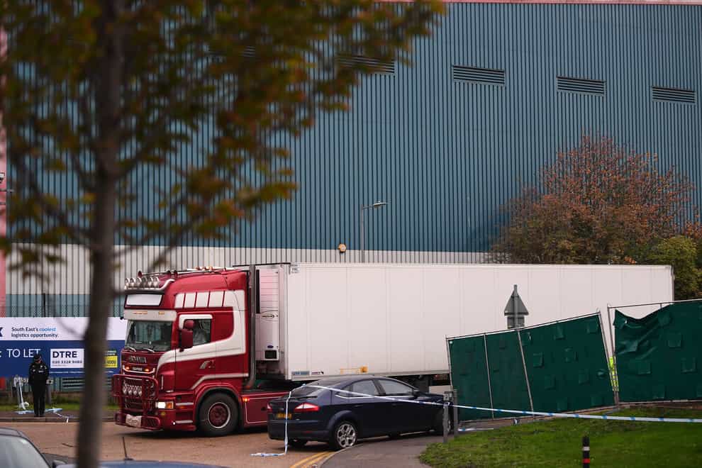 The container lorry where 39 people were found dead