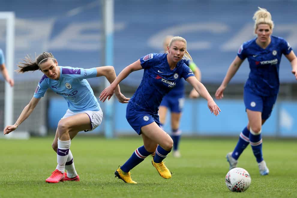 Manchester City currently lead Chelsea in the WSL title race (PA Images)