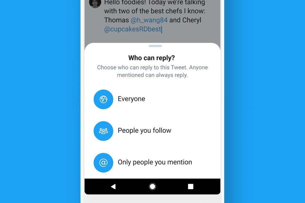 Twitter starts testing new reply controls