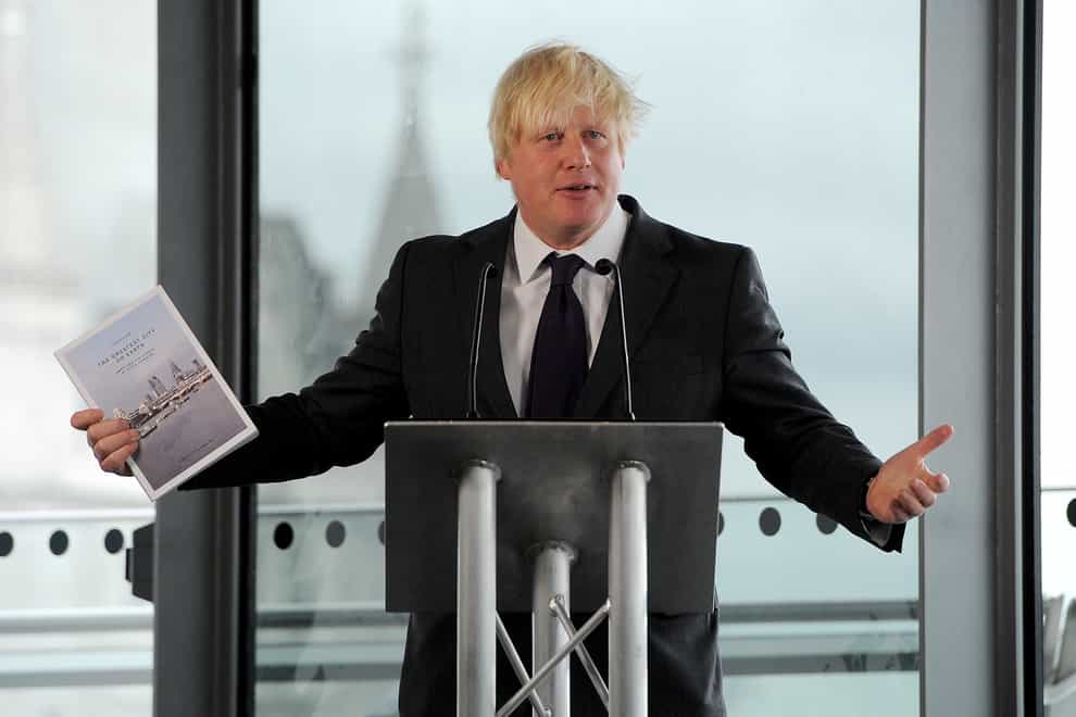Boris Johnson during his tenure as mayor of London (Andrew Matthews/PA)