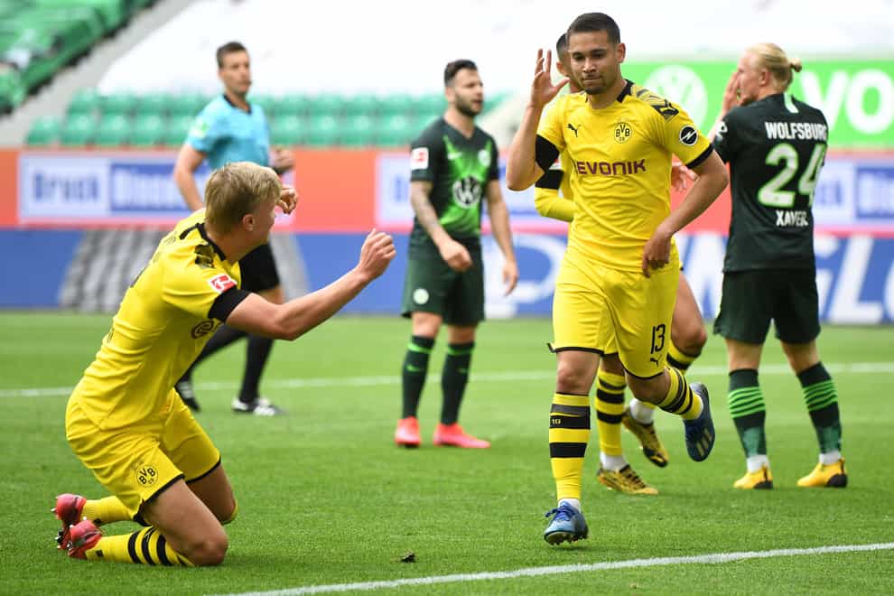 Raphael Guerreiro's goal helped Borussia Dortmund past Wolfsburg on Saturday afternoon