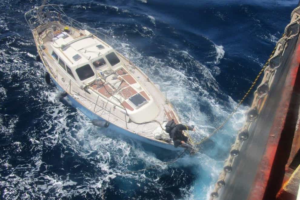 UK-registered yacht rescued 500 miles off the coast of Cornwall