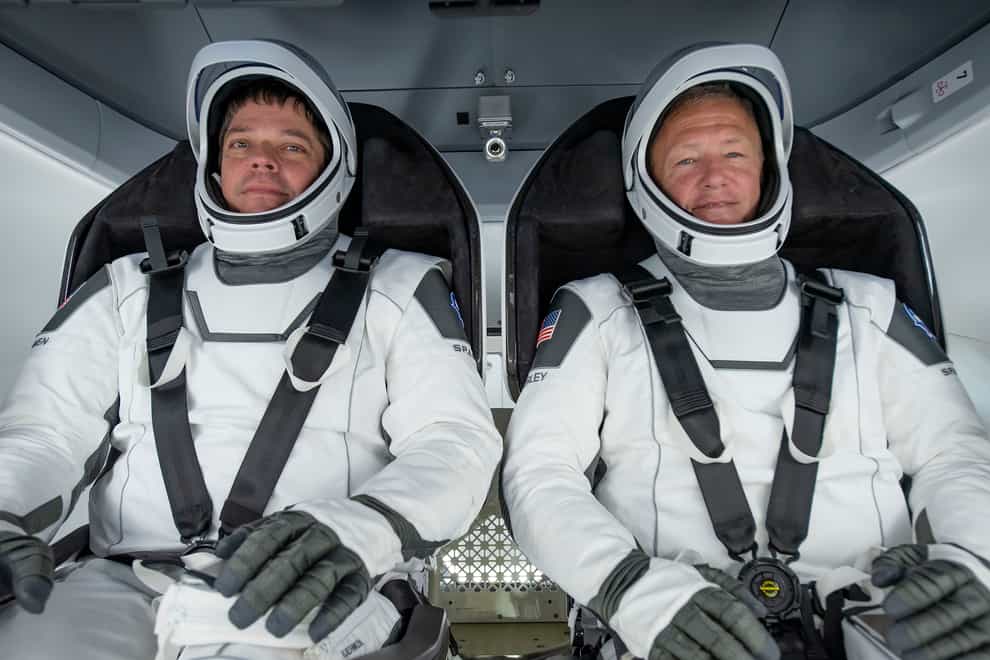 Nasa astronauts Bob Behnken and Doug Hurley have arrived safely at the space station
