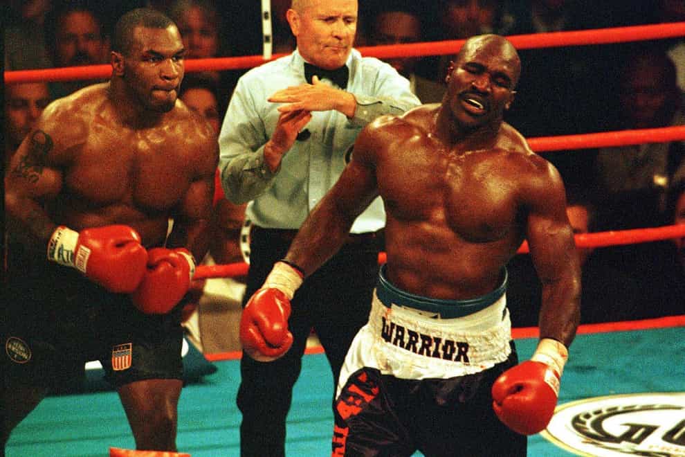 Holyfield (right) beat Tyson (left) twice back in the 1990s
