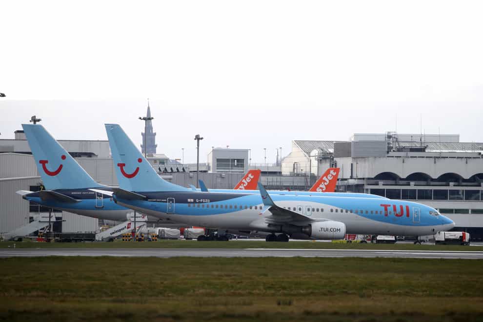 Planes at Glasgow Airport (Andrew Milligan/PA)