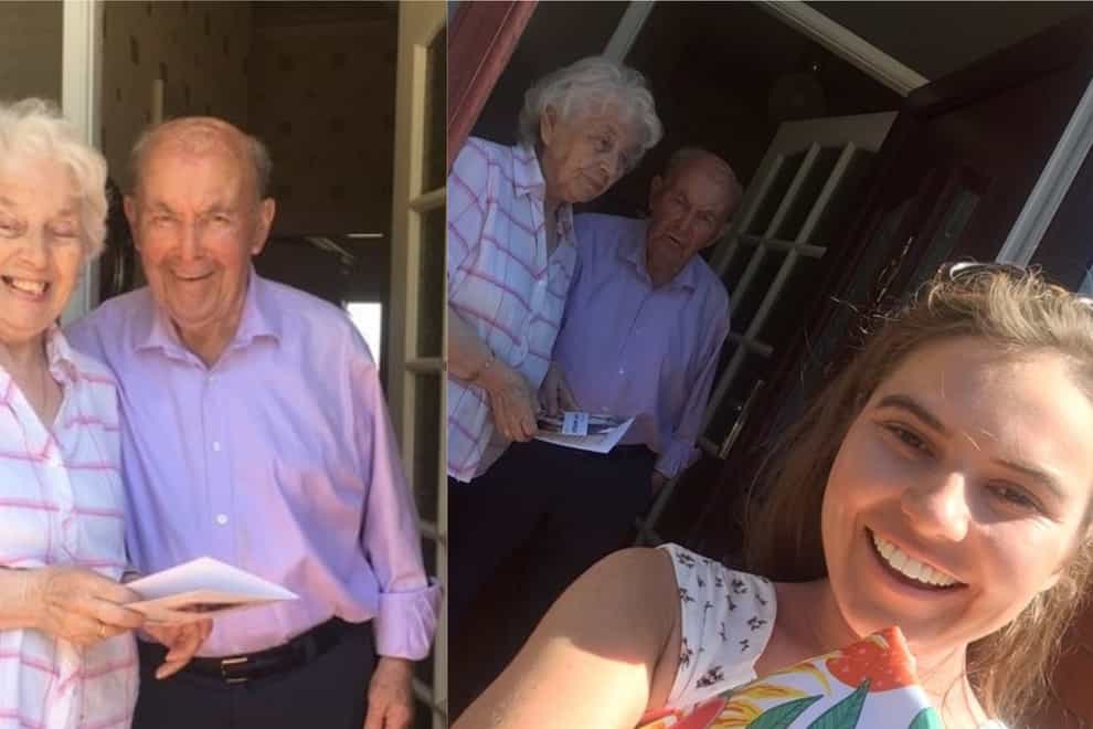Trainee teacher reunited with her grandparents