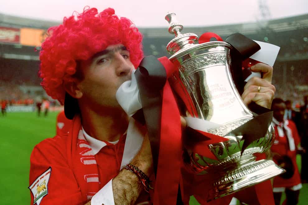 Eric Cantona helped United to the double in 1993-94