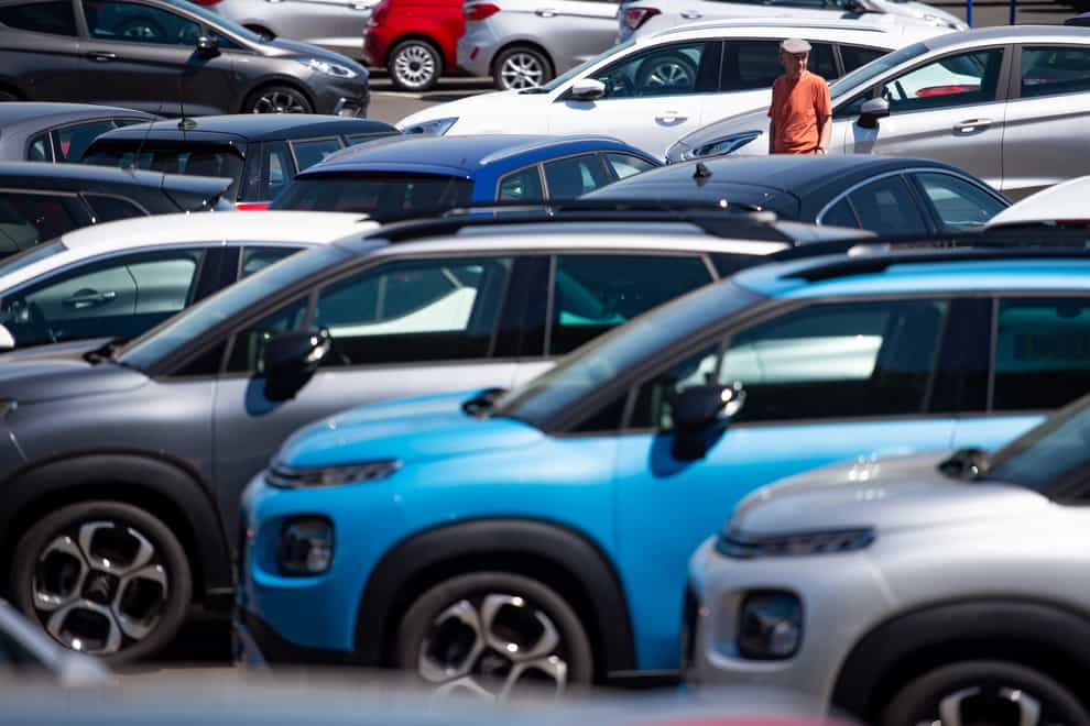 Demand for new cars fell by 89% last month as the coronavirus lockdown hit sales (Jacob King/PA)