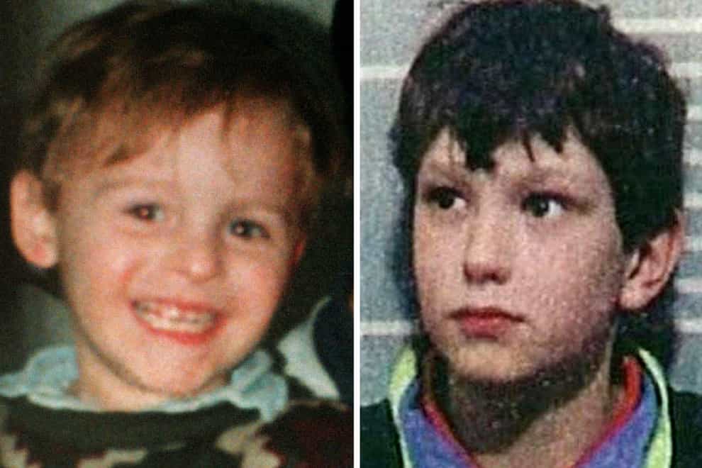 James Bulger, left, and one of his murderers Jon Venables