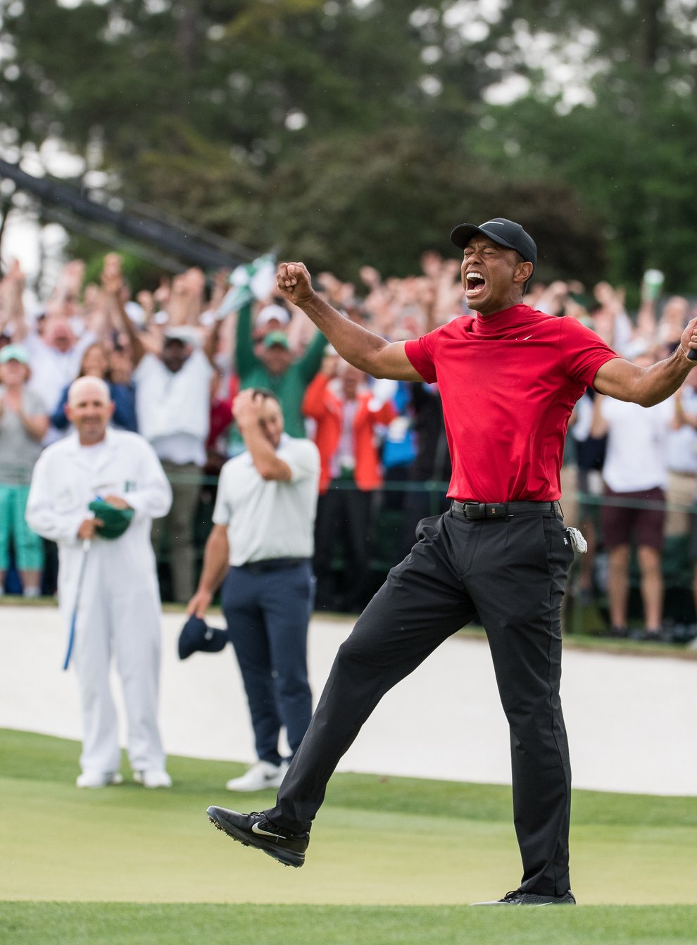 Woods celebrates his 2019 Masters victory